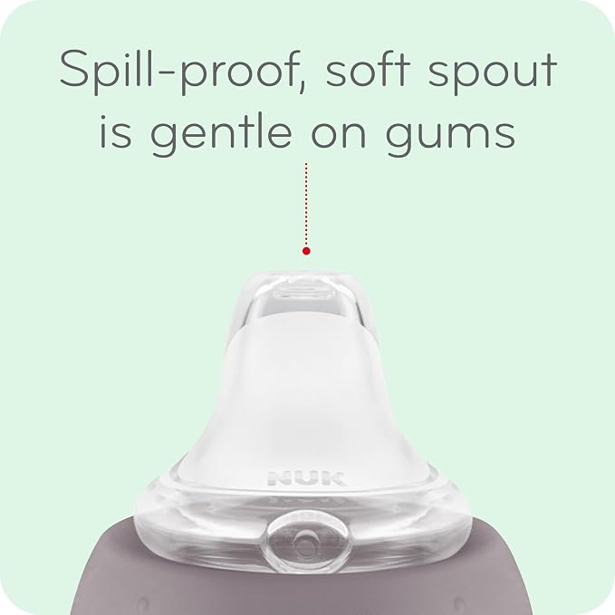 NUK Active Spill Proof Sippy Cup, 10 oz, 2 Pack, 8+ Months, Spill Proof Sippy - Image 3