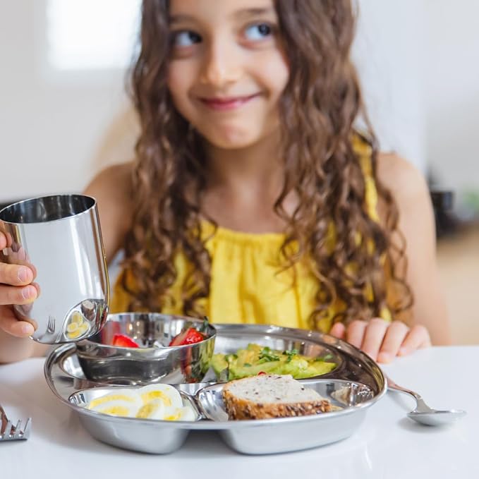 Ahimsa Stainless Steel Plates for Kids - Image 7