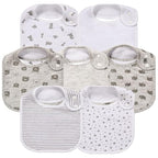 7 Pack Baby Cotton Absorbent Bibs by Gelisite
