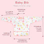 Accmor 5 Pack Long Sleeve Bibs, Baby Smock Waterproof Sleeved Bib Smock - Image 7