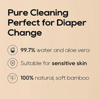 ECO BOOM Bamboo Baby Wipes | natural | 100% Plant-Based & fragrance free | - Image 5