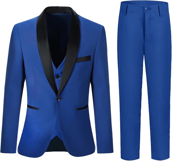 Boys Suit for Toddler Tuxedo Kids Formal Suits Set 5 Pieces Wedding Outfit by SHINFAN
