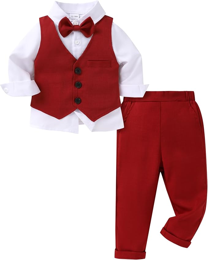 YOUNGER TREE Toddler Boy Clothes Suit Gentleman Wedding Outfits Baby Formal by YOUNGERTREE