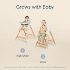 Ergobaby Evolve Baby Essentials Portable High Chair, Dark Wood - Image 3