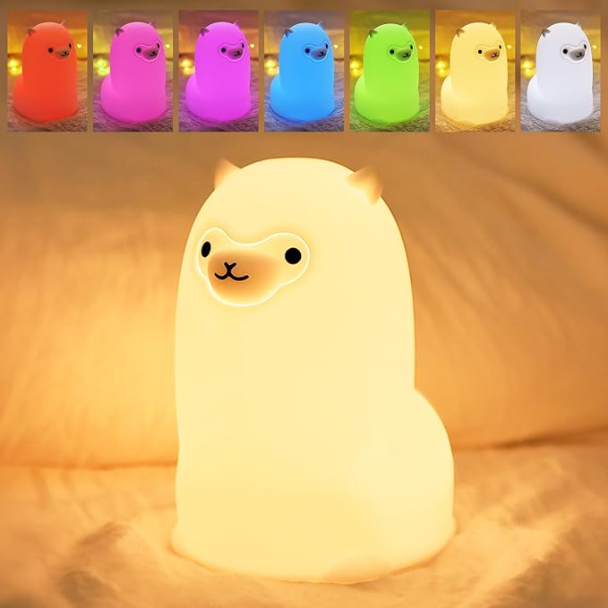 Tremdwoto Alpaca Night Light for Kids，7 Color Baby Nightlight - Image 2