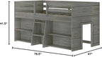 Max & Lily Modern Farmhouse Low Loft Bed, Twin Bed Frame - Image 2