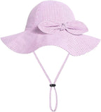 Baby Girl Sun Hat with UPF 50+ Outdoor Adjustable Beach Hat with Wide Brim by DANMY