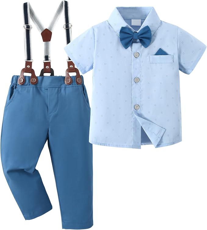 nilikastta Toddler Boy Outfit Boy Suit Boy Dress Shirt by Nilikastta