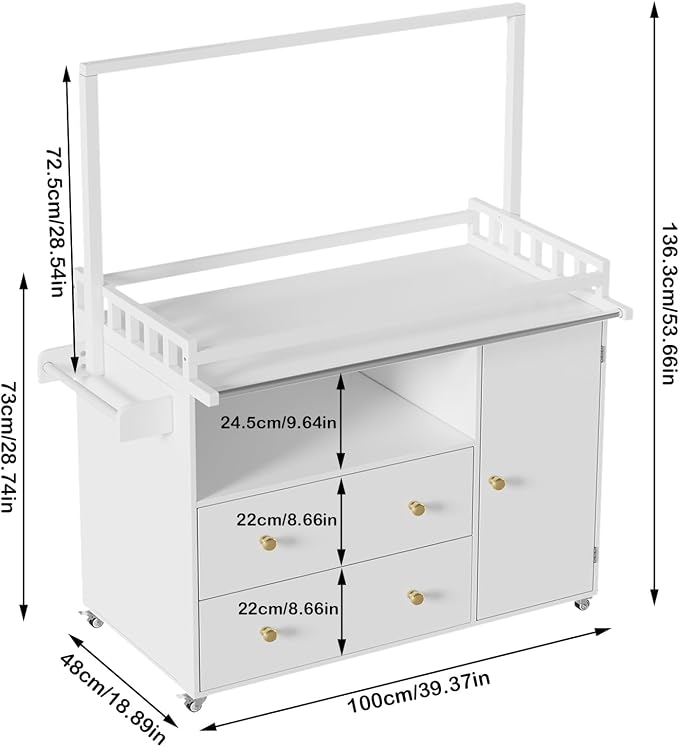 PAKASEPT Baby Changing Table, Infant Diaper Changing Station - Image 2