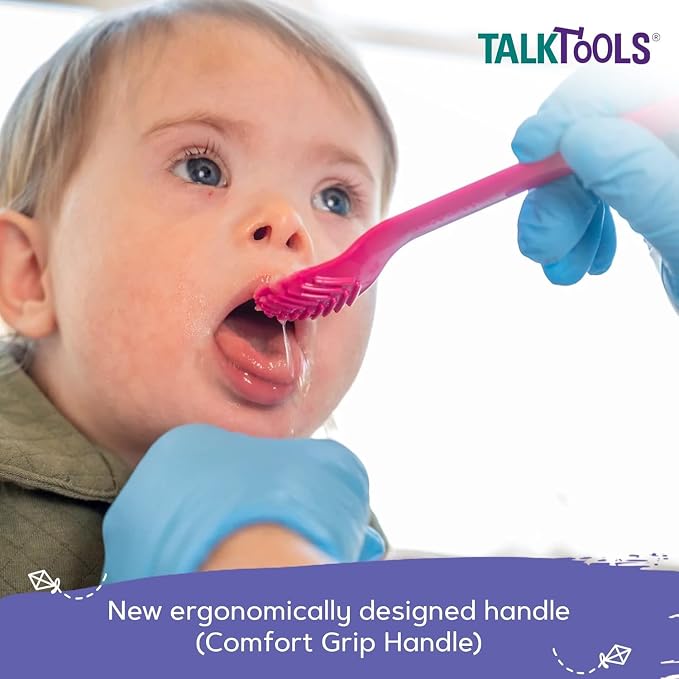 TalkTools Textured Magenta Spoons | Provides oral awareness during feeding | - Image 5