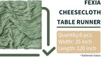 FEXIA 6 Pack Sage Green Table Runner 35x120 Inches - Image 2