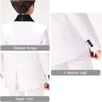 Boys Suit for Toddler Tuxedo Kids Formal Suits Set 5 Pieces Wedding Outfit - Image 4