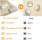 Food-Graded Silicone Clear Corner Protectors, Baby Proofing Table Edge Guards - Image 2