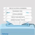 BEBESUP-Korea’s #1 Sensitive Baby Wipes -Hypoallergenic Water-based Unscented - Image 5