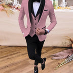 Boys Suit 3 Piece Ring Bearer Suit Kids Formal Jacket Vest Pants Suits Wedding - Image 2