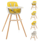 BABY JOY Convertible Baby High Chair, 3 in 1 Wooden Highchair/Booster/Chair by BABYJOY