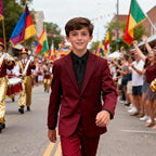 Boys Formal Suit Set 4 Pieces Kids Tuxedo Ring Bearer Outfit - Image 4