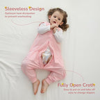 WONDAY Toddler Sleep Sack with Feet, 0.5 Tog Sleeping Sacks - Image 4
