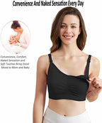 iloveSIA Nursing Bras for Mom Breastfeeding, Seamless Supportive Sleep Bra for - Image 4