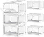 Clear Storage Bin with Lid 3 Pack 【Stackable & Sturdy】 Plastic Multifunctional by Kmiectse