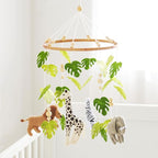 let's make Baby Mobile for Crib Safari Nursery Mobile Handmade Jungle Baby by letsmake