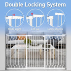 WAOWAO Extra Tall 40.55" Baby Gate 29.92-46.85" Wide Pressure Mounted Walk - Image 2