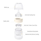 Yooforea Silicone Coated Glass Baby Bottle, 0M+ Slow Flow Nipple I Anti-Colic - Image 9