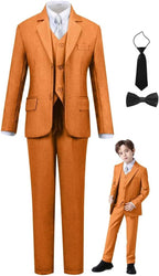 Boys Suit Set Slim Fit Kids Formal Suits Toddler Tuxedo Wedding Prom Classic - Image 7