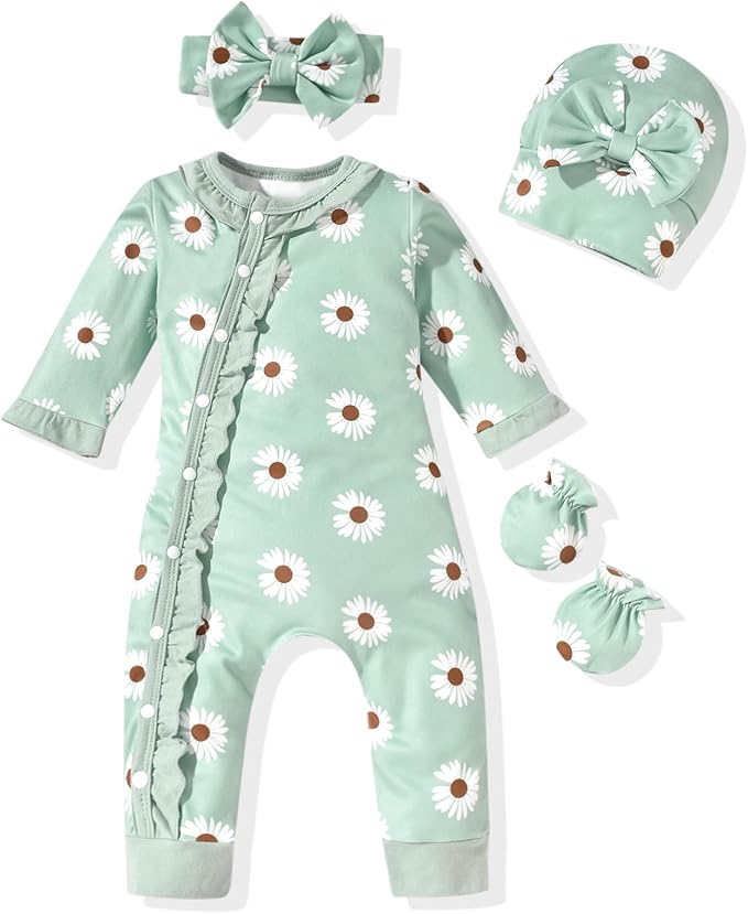 Aalizzwell Baby Girls Romper Outfit Fall Winter Clothes by Aalizzwell