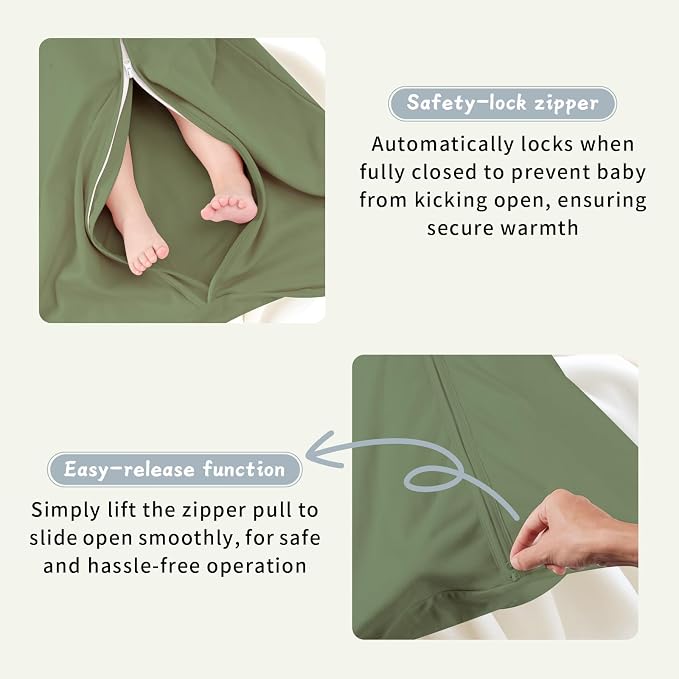 Baby Sleep Sack 6-12 Months, 100% Cotton TOG 0.5 Wearable Blanket - Image 3