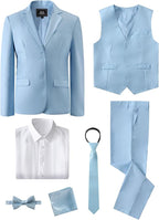 A&J DESIGN Boys 7-Piece Formal Suit Ring Bearer Outfit - Image 3