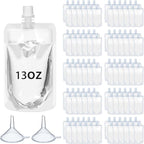 Meanplan 100 Pcs Plastic Pouches Bulk Reusable Squeeze Pouches Clear Plastic by Meanplan