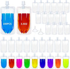 Meanplan 100 Pcs Plastic Pouches Bulk Reusable Squeeze Pouches Clear Plastic - Image 7