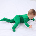 Baby Boy Footed Pajamas with Mittens, Rayon Made from Bamboo Sleepers, 2 Way - Image 4