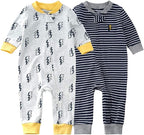 Teach Leanbh Baby 2-Pack Footless Pajamas Cotton Long Sleeve Printing 2 Way by TeachLeanbh