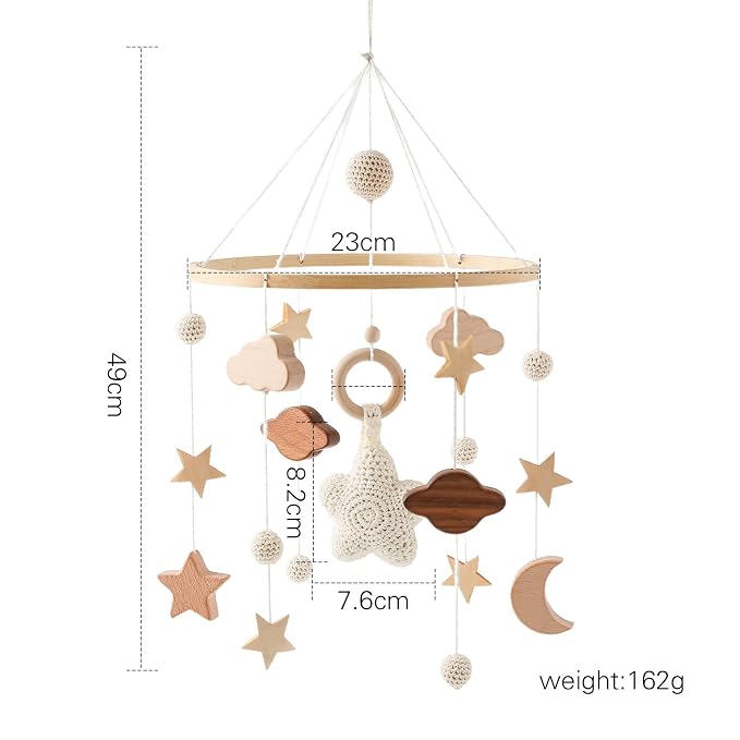 let's make Baby Crib Mobile for Boys Girls| Boho Nursery Mobile| Gender Neutral - Image 7