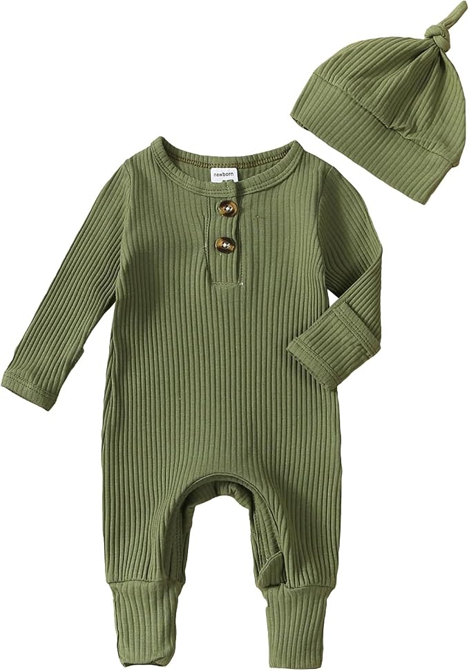 Twopumpkin Newborn Baby Boy Knit Jumpsuit Sweater Romper Newborn Coming Home by Twopumpkin