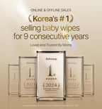 BEBESUP-Korea’s #1 Sensitive Baby Wipes -Hypoallergenic Water-based Unscented - Image 2