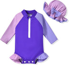 Aalizzwell Baby Girls Long Sleeve One Piece Swimsuit by Aalizzwell