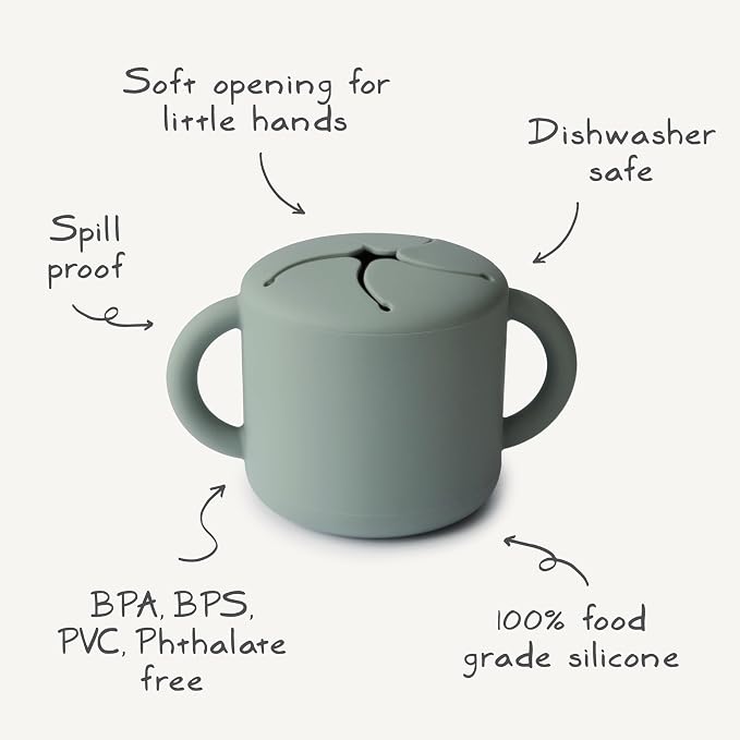 mushie Silicone Snack Cup | Spill Proof Food Container - Image 2