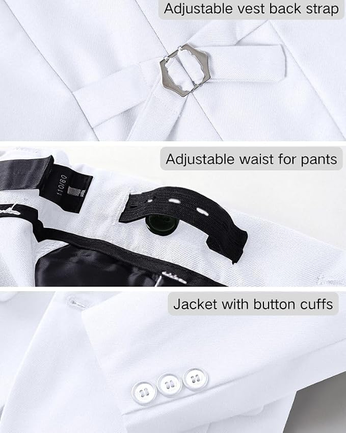 Boys' Formal Suit Set Adjustable Waist Suits - Image 3