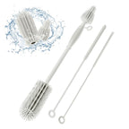 Baby Bottle Brush and Straw Cleaner Brush Set, Extra Long Double-Ended Soft by Leucite