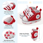 Meckior Baby Girls Boys Canvas Sneakers Soft Sole High-Top Ankle Infant First - Image 5