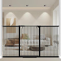 40.55" Walk Through Extra Tall Wide Baby Gates, 74.1"-76.7" Black Pressure by THEYFIRST
