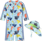 Toddler Baby Boys Swimsuit Rashguard One Piece Zipper Bathing Suit - Image 5