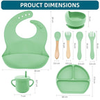 100% Silicone Baby Feeding Set, BPA Free Baby Dishes Set - Image 3