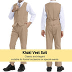 Boys’ Formal Suit 5 Piece Set, Toddler Tuxedos - Image 5