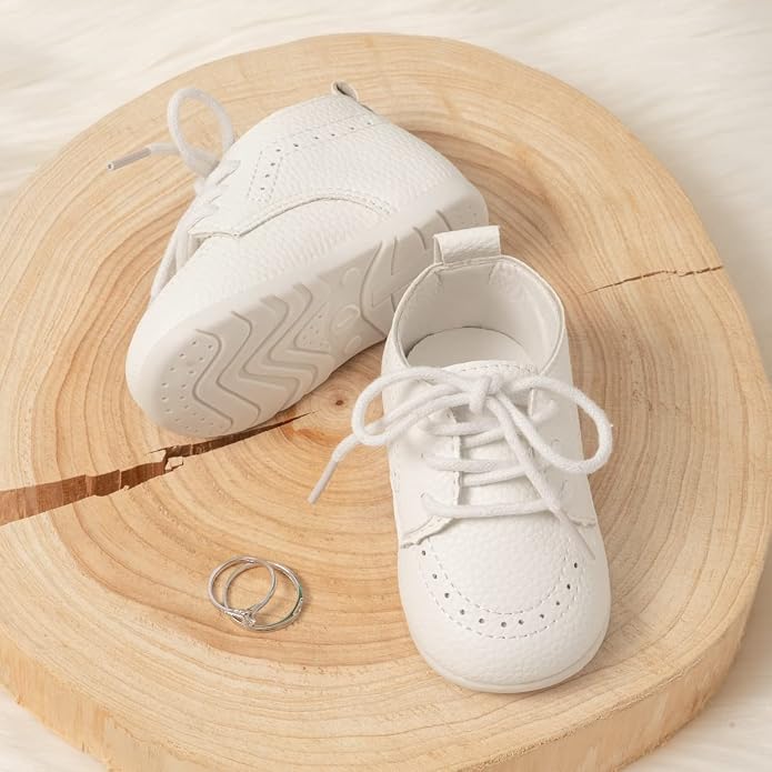 ohsofy Infant Baby Boy Oxford Shoes PU Leather Loafers Rubber and Soft Sole - Image 5