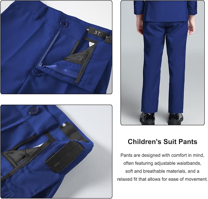 Boys Suit for Kids Teens Formal 5 Piece Tuxedo Suit Set - Image 5