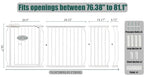 76.3-81 Inch Extra Wide Baby Gate, Pressure Mounted No Drill, Extra Wide Safety - Image 2
